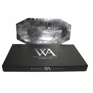 Wendell August Handmade Tray City Of Pittsburgh Skyline Scenery 12” Made In USA